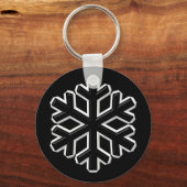 Porte-clés Flocon de neige en fer (Recto)
