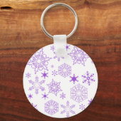 Porte-clés flocon violet (Recto)