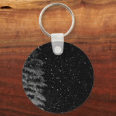 Porte-clés flocons de neige la nuit photo unique (Recto)