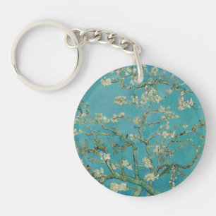 Porte-clés Floraison d'amandier, peinture à l'huile, Vincent