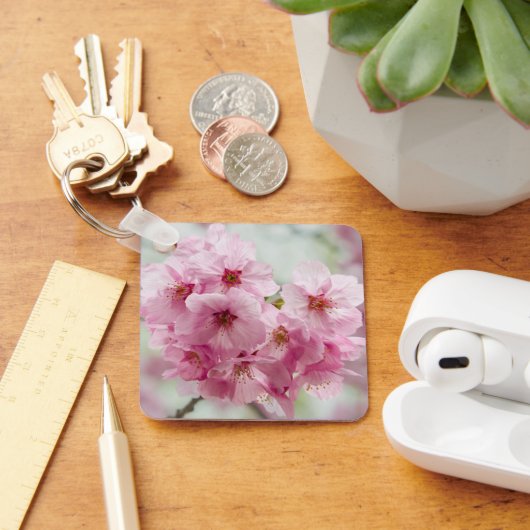 Porte-clés Floraison de cerisier rose au printemps (Bureau)