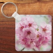 Porte-clés Floraison de cerisier rose au printemps (Recto)