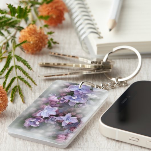 Porte-clés Floraison lilas (Devant droit)