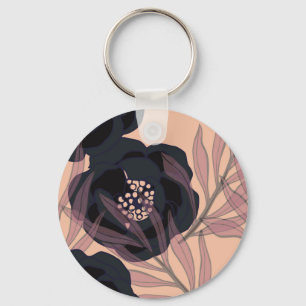 Porte-clés Floral abstract elegance, artistic background.