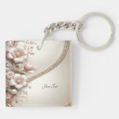 Porte-clés Floral and Pearl Embellishments Keychain (Dos)