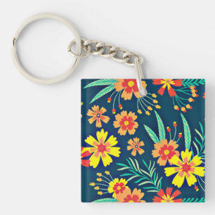 Porte-clés Floral Arrière - plan Belle conception-46566