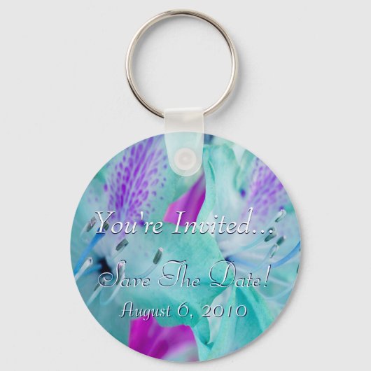Porte-clés Floral bleu (Recto)