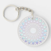 Porte-clés Floral bleu moderne Lotus Mandala (Devant)