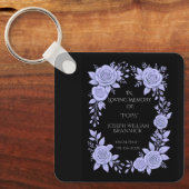 PORTE-CLÉS FLORAL BLUE. IN LOVING MEMORY KEEPSAKE,  (Recto)