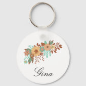 Porte-clés Floral Boho moderne (Recto)