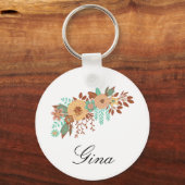 Porte-clés Floral Boho moderne (Recto)