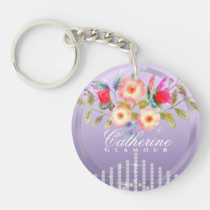 Porte-clés Floral Chic Purple