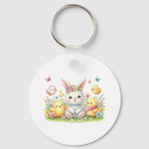 Porte-clés floral de printemps