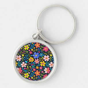 Porte-clés Floral Digital Peinture Fleurs Motif-38875