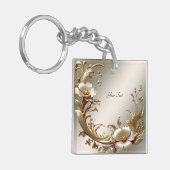 Porte-clés floral en or (Devant gauche)