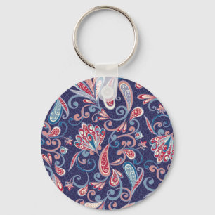 Porte-clés Floral Ethnique : Abstrait Oriental Sans Seamless.