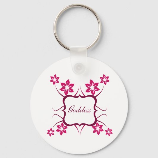 Porte-clés floral Goddess, Magenta (Recto)