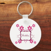 Porte-clés floral Goddess, Magenta (Recto)