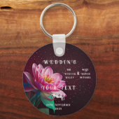 Porte-clés Floral Lotus Mariage Suite | Starry Night Romance (Recto)