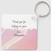 Porte-clés Floral - Merci pour m'aider à grandir (Dos)