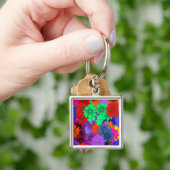 Porte-clés Floral multicolore (main)