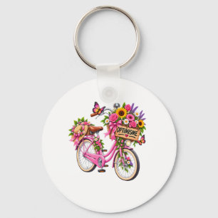 Porte-Clés Floral « Optimisme » – Vélo Rose Fleuri