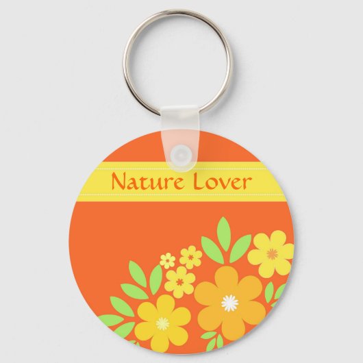 Porte-clés Floral orange - Porte - clé (Recto)