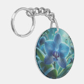Porte-clés Floral orchidée bleue (Devant gauche)