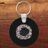 Porte-clés Floral Pattern And Bunny Rabbit  (Recto)