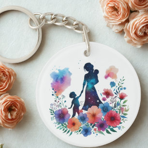 Porte-clés Floral personnalisé