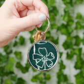 Porte-clés floral "Pervenche verte" (Main)