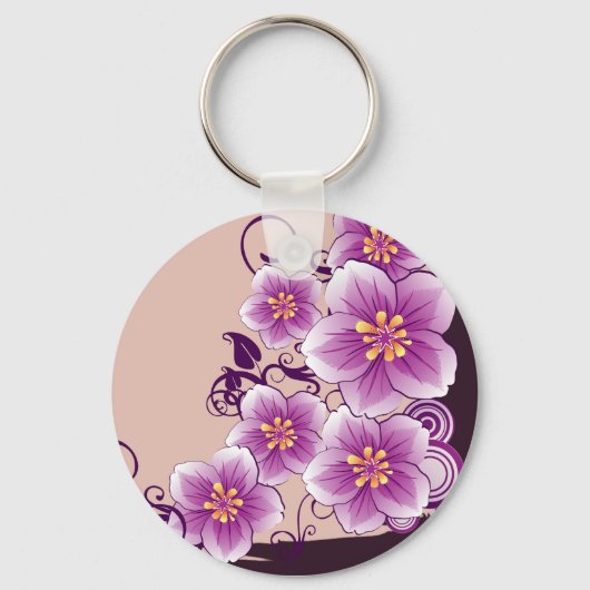 Porte-clés Floral pourpre (Recto)