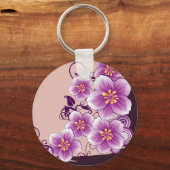 Porte-clés Floral pourpre (Recto)