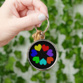 Porte-clés Floral Rainbow Love Hearts Porte - clé (Main)