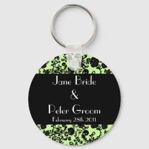 Porte-clés Floral Rococo Mariage, porte - clé souvenir