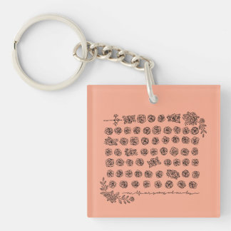 Porte-clés Floral Rosary Prayer Beads - Blessed Mother Mary D