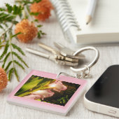 Porte-clés Floral rose (Devant Droit)