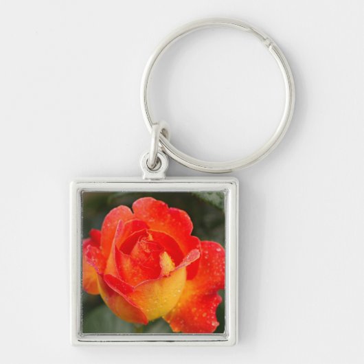 Porte-clés Floral Rose orange (Devant)