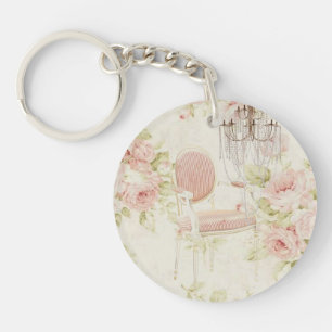 Porte-clés Floral rose Vintage Budoir