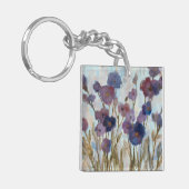 Porte-clés Floral soustrait dans le pourpre (Devant gauche)