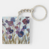 Porte-clés Floral soustrait dans le pourpre (Dos)