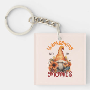 Porte-clés Floral Thanksgiving avec mes Gnomies