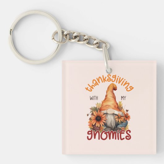 Porte-clés Floral Thanksgiving avec mes Gnomies (Devant)