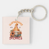 Porte-clés Floral Thanksgiving avec mes Gnomies (Dos)