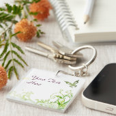 Porte-clés Floral vert émeraude (Devant Droit)