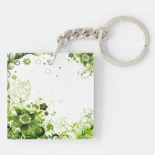Porte-clés Floral vert émeraude (Dos)
