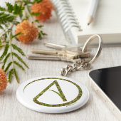 Porte-clés Floral vert et Brown Porte - clé athée (Côté)