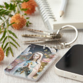 Porte-clés Floral Vierge Marie Porte - clé (Devant droit)