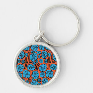 Porte-clés Flore bleue