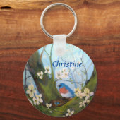 Porte-clés Flore Bluebird personnalisée (Recto)